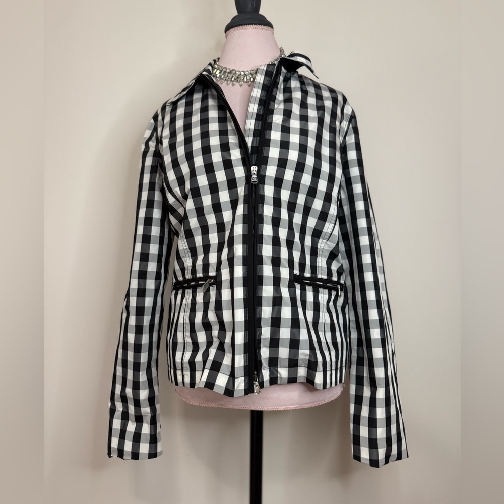 Ralph Lauren Black and White Checkered Women's lightweight Jacket in size large